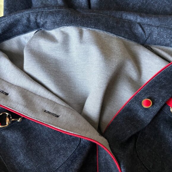 UVM Collection | Dark Wash Denim Midi Shirt Dress | Size L - Picture 4 of 5